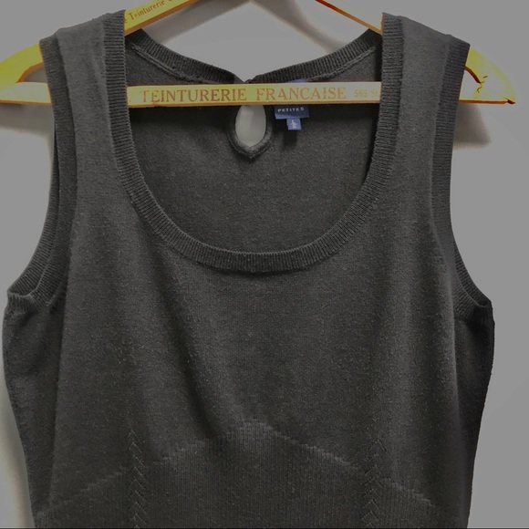 Reitmans Fitted Black Knit Vest, Petite Sz L - Picture 2 of 8